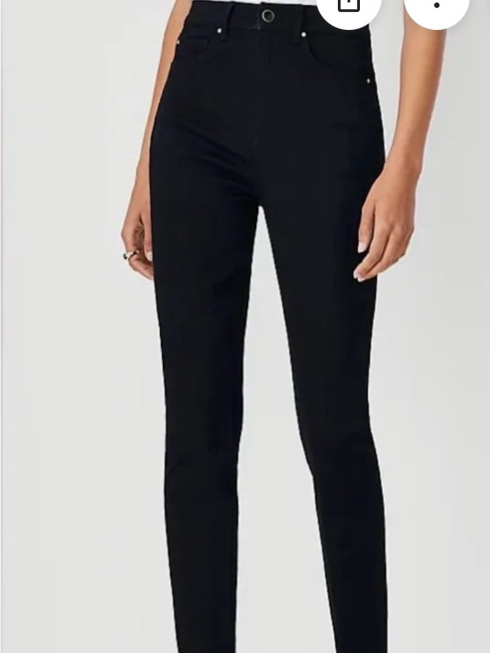 Ann Taylor High Rise Black Skinny Jeans